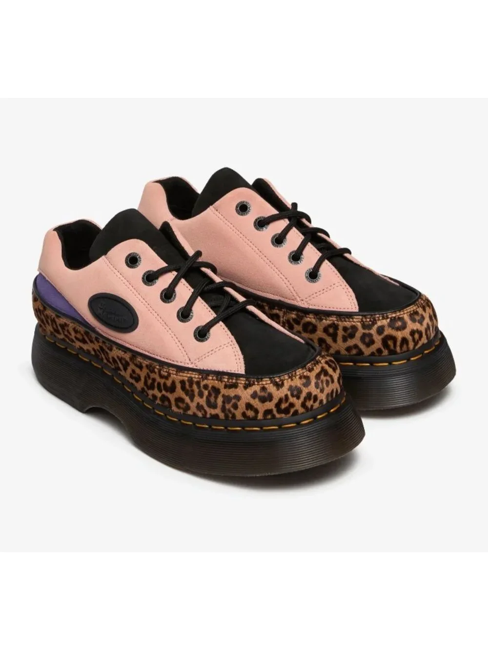 NEW Dr. Martens 5-Eye Leopard and Suede Shoes Goth Grunge Punk 90s Womens 8
